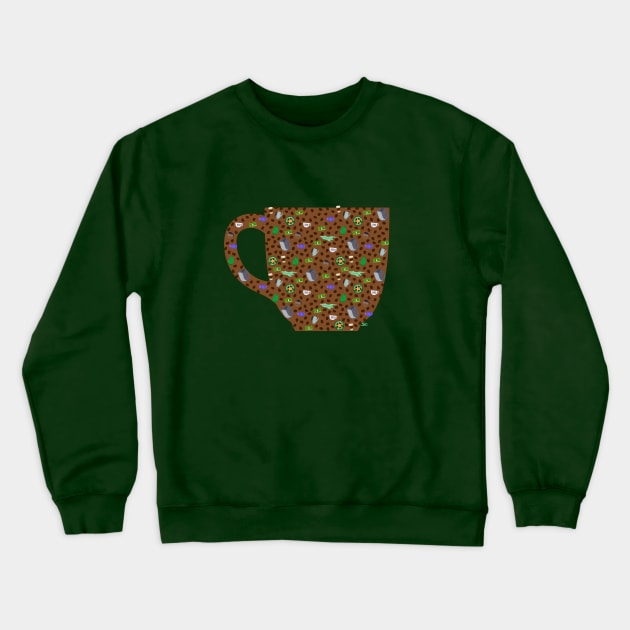 100 Cups of Coffee (Shape) Crewneck Sweatshirt by SpectreSparkC